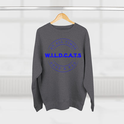 Wildcats Christian Blue Letters & Picture Crewneck