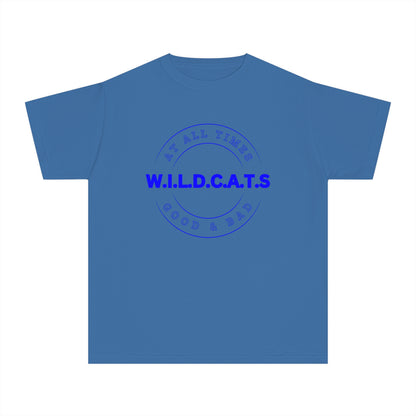 Youth Wildcats Christian Blue Letters & Picture