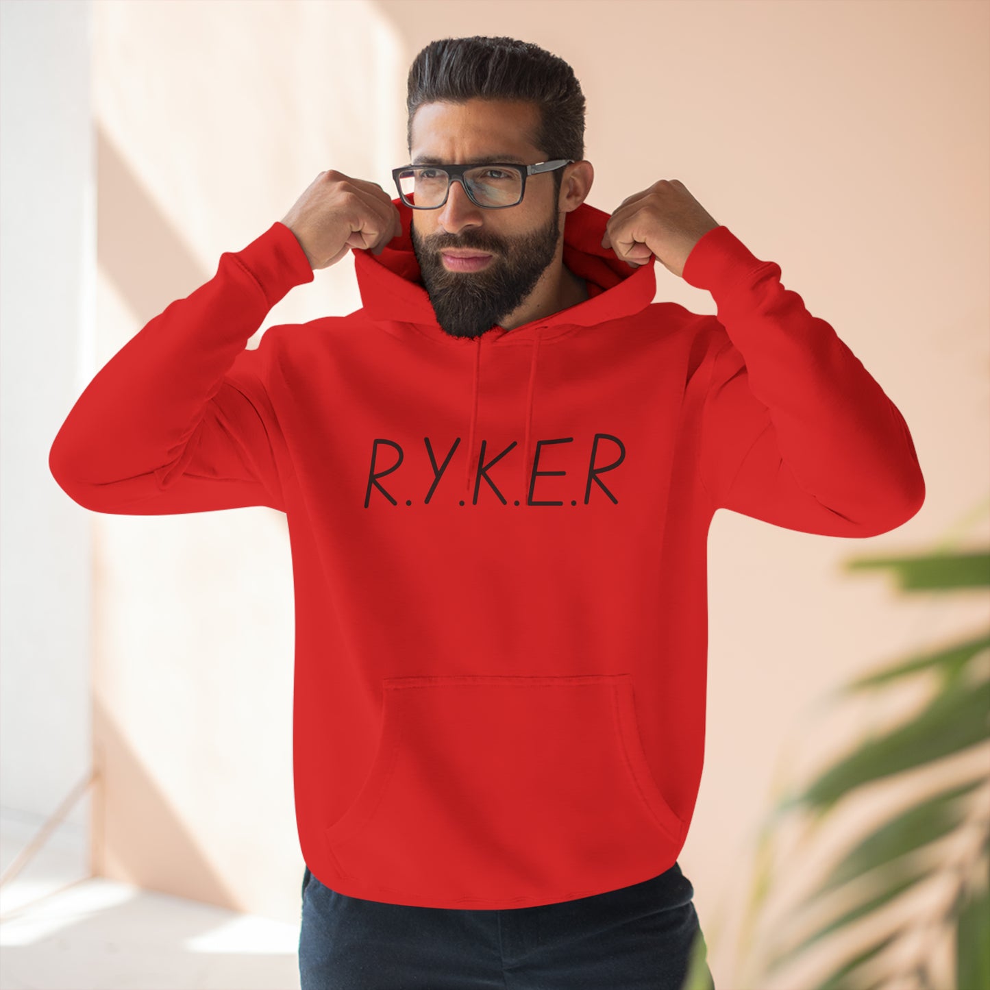 RYKER Christian Black Letters Hoodie