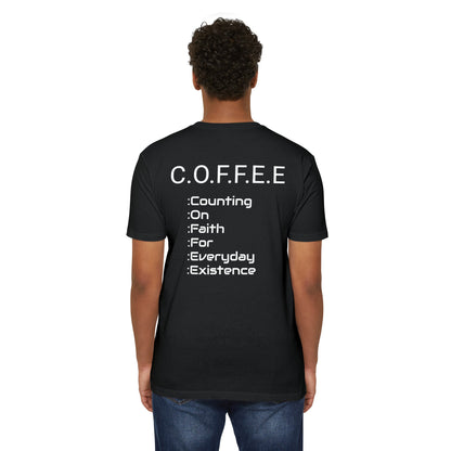 Adult Coffee Christian White Words Only Blended