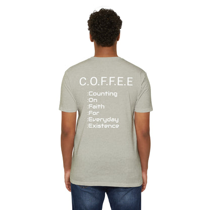 Adult Coffee Christian White Words Only Blended