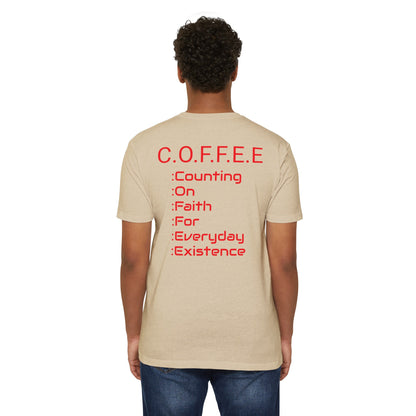 Adult Coffee Christian Red Words Only Blended