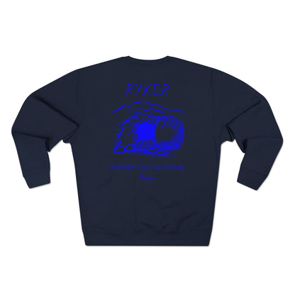 RYKER Christian Blue Letters Crewneck