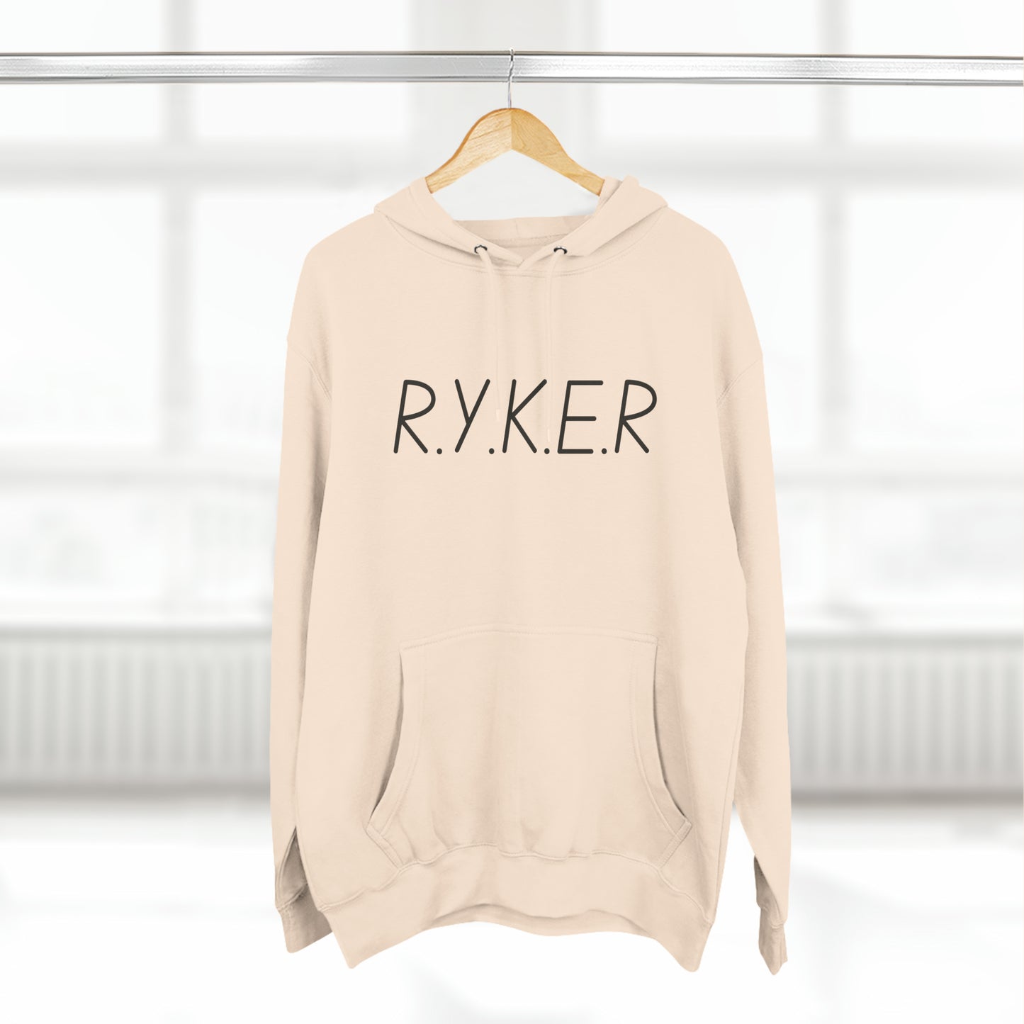 RYKER Christian Black Letters Hoodie