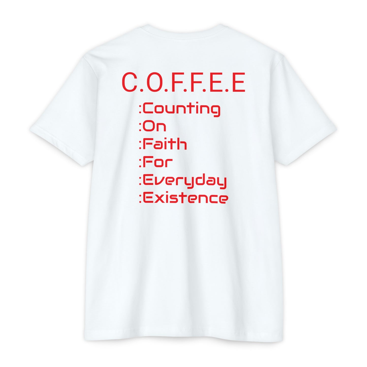 Adult Coffee Christian Red Words Only Blended