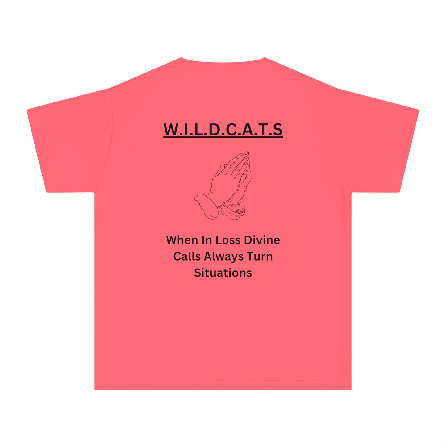 Youth Wildcats Christian Black Letters & Picture