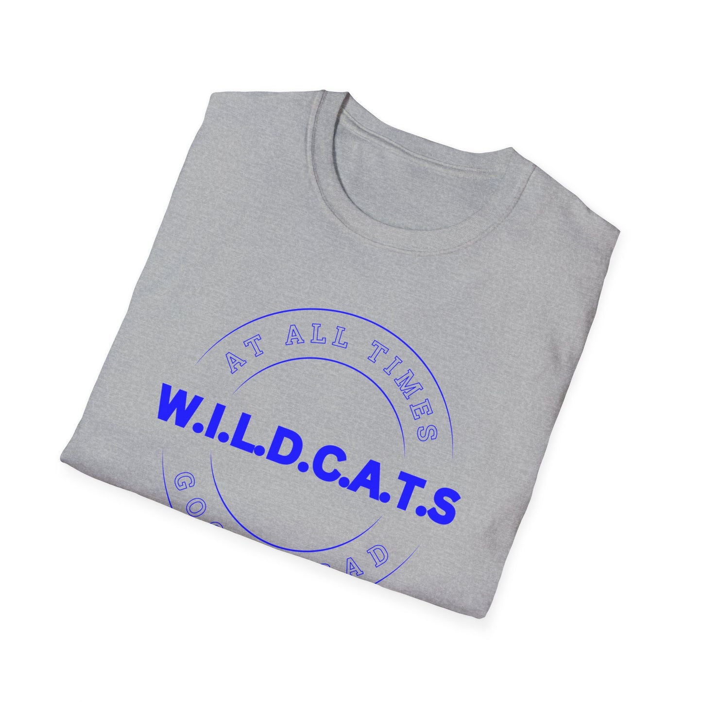 Wildcats Christian Blue Letters & Picture