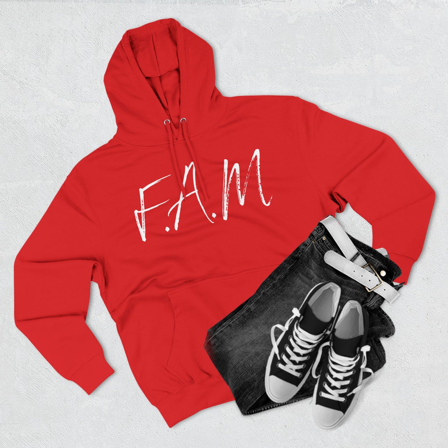 Fam Hoodie White Words