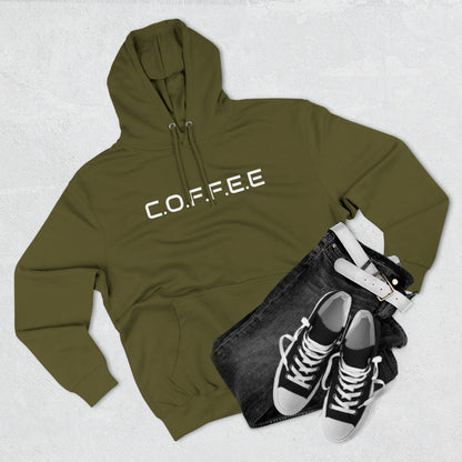 Adult Coffee Christian White Letters & Image Hoodie