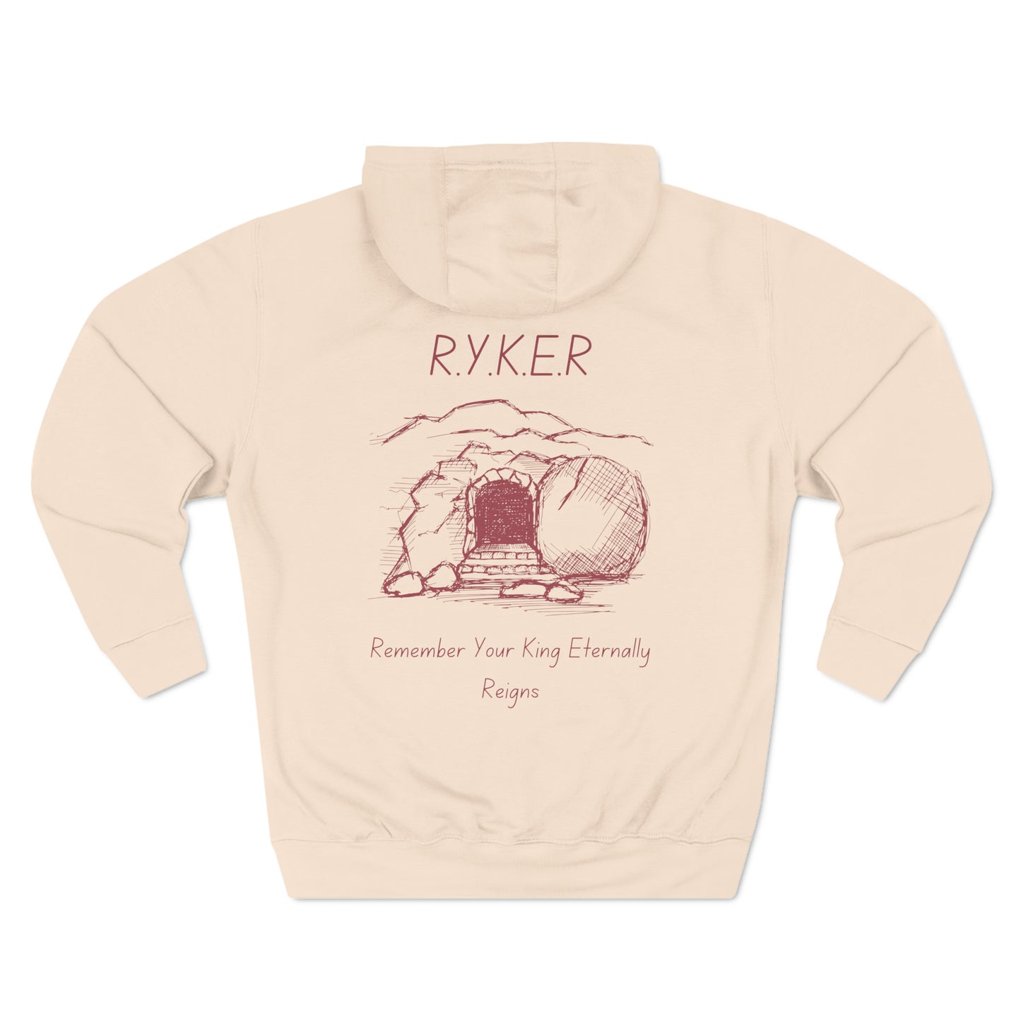 RYKER Christian Marron Letters Hoodie