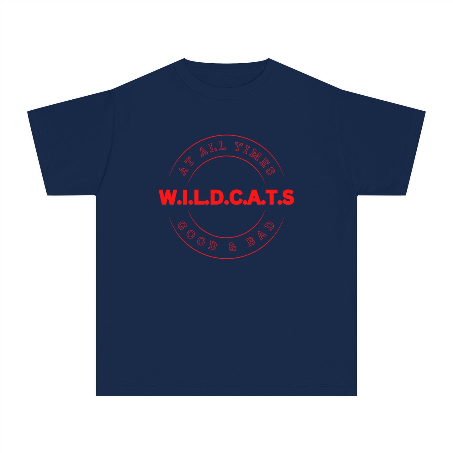 Youth Wildcats Christian Red Letters & Picture