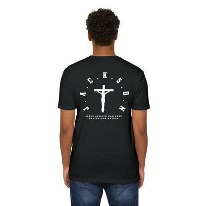 Jackson White Cross & Letters Blended