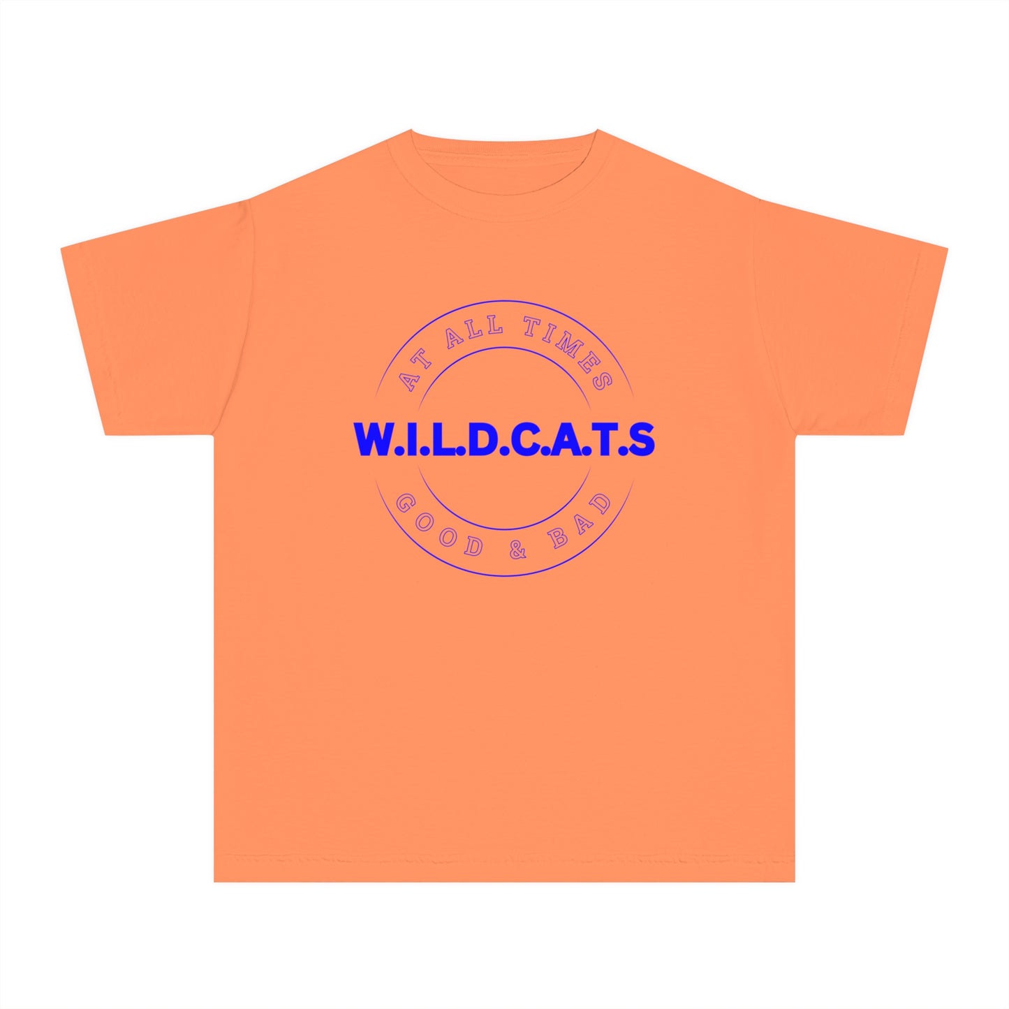 Youth Wildcats Christian Blue Letters & Picture