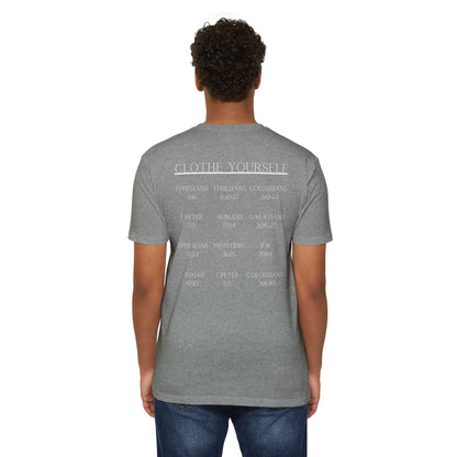 Clothe Yourself White Tshirt(scripture) next level