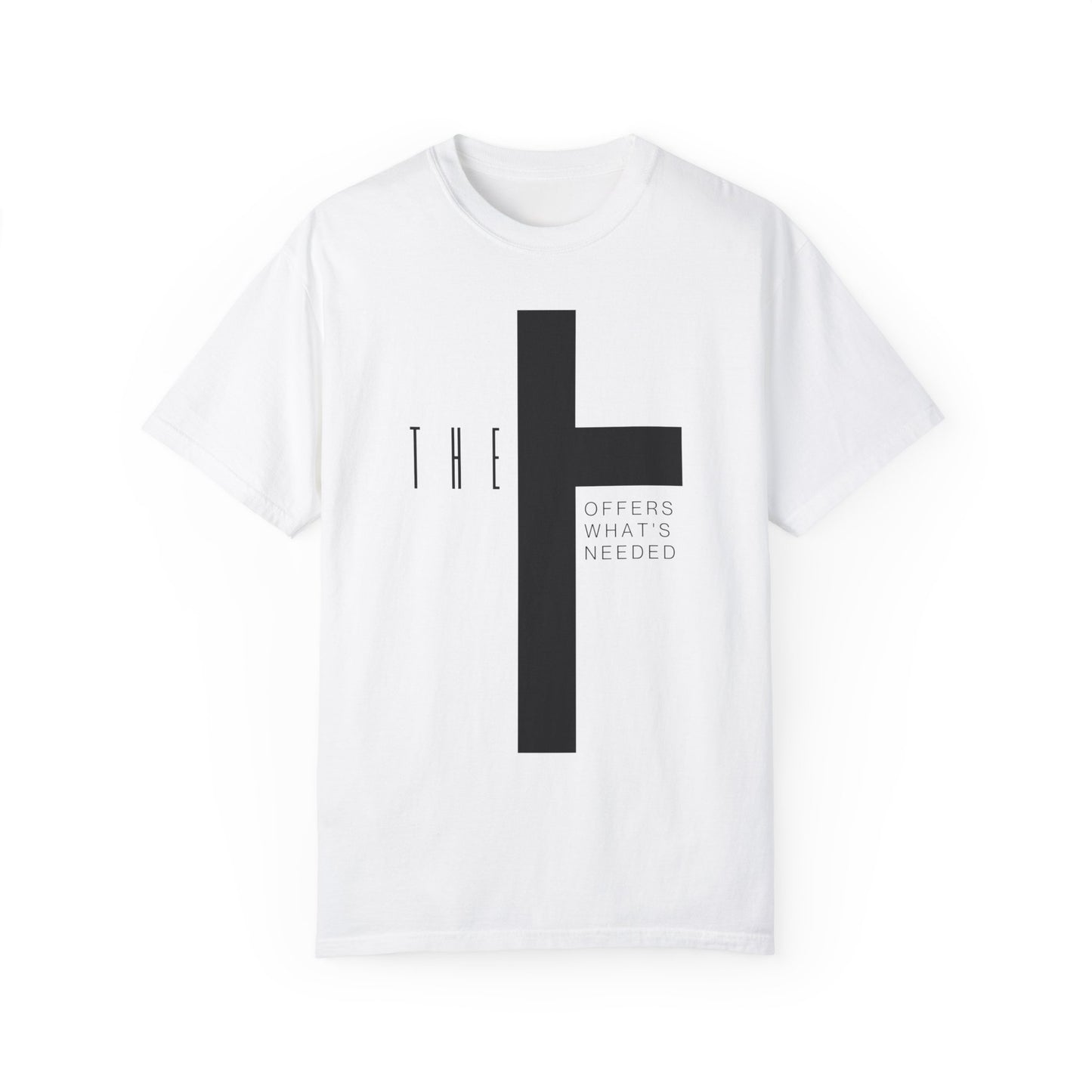 Adult T-Town Christian Black Letters & Cross