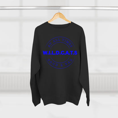 Wildcats Christian Blue Letters & Picture Crewneck