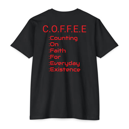 Adult Coffee Christian Red Words Only Blended