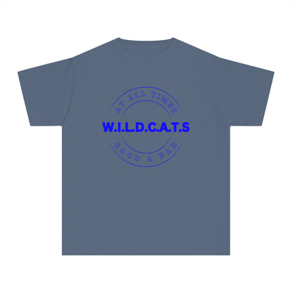 Youth Wildcats Christian Blue Letters & Picture