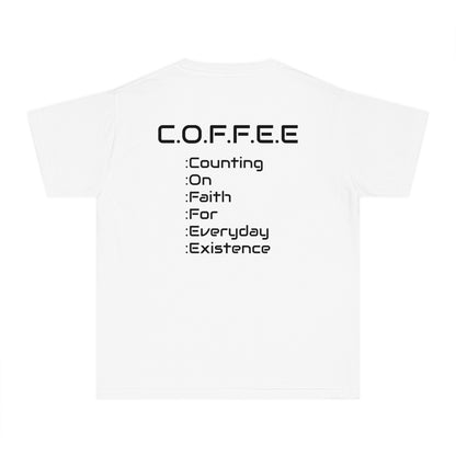 Youth Adult Coffee Christian Black Words Only