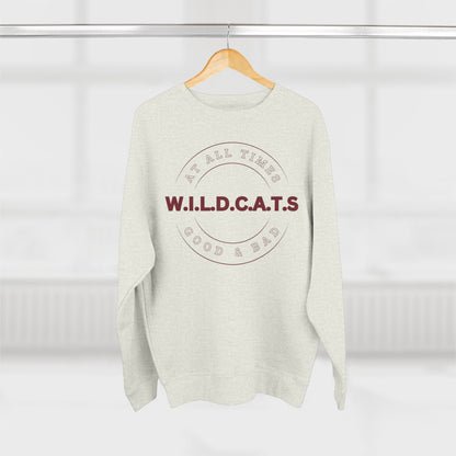 Wildcats Christian Marron Letters & Picture Crewneck