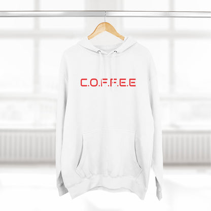 Adult Coffee Christian Red Words Only Hoodie