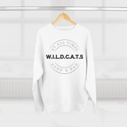 Wildcats Christian Black Letters & Picture Crewneck