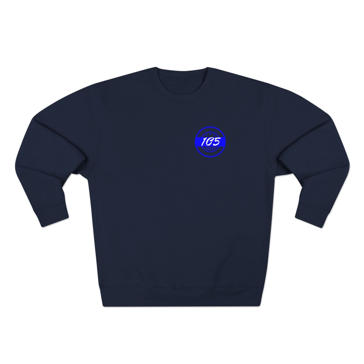 Adult 105 Christian Blue and White Letters Crewneck