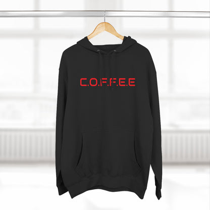 Adult Coffee Christian Red Words Only Hoodie