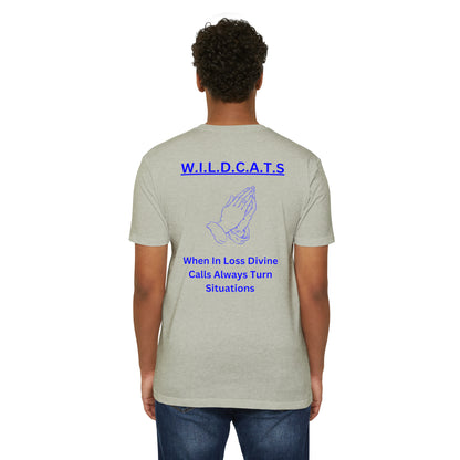 Wildcats Christian Blue Letters & Picture