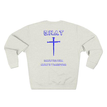 Swat Christian Blue Words Crewneck