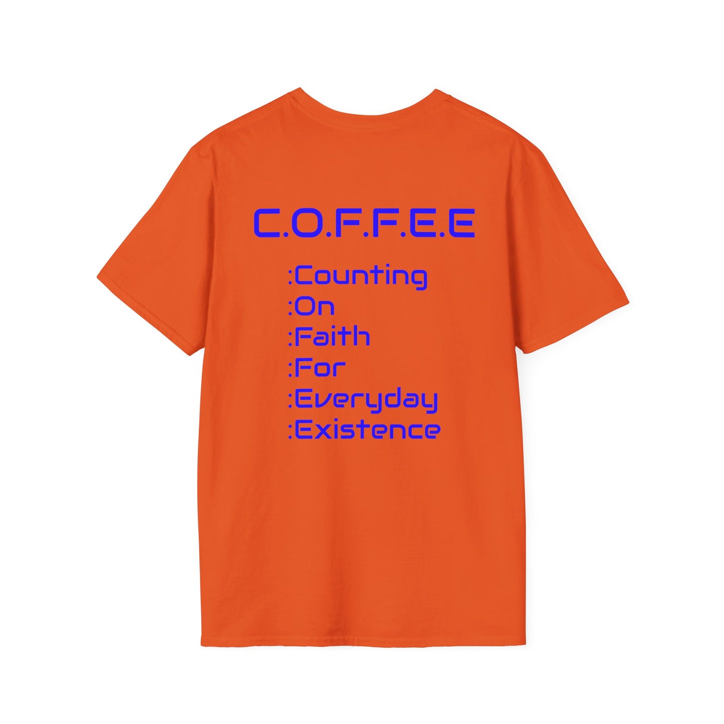 Adult Coffee Christian Blue Words Only