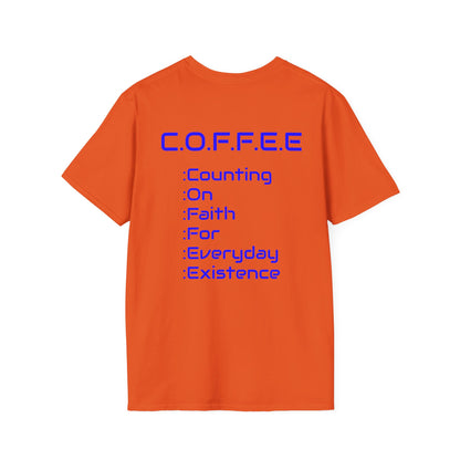 Adult Coffee Christian Blue Words Only