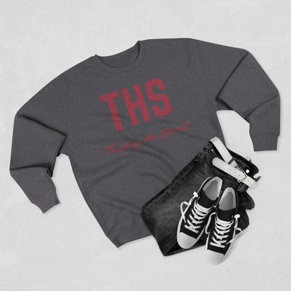 Adult THS Christian Marron Letters Crewneck