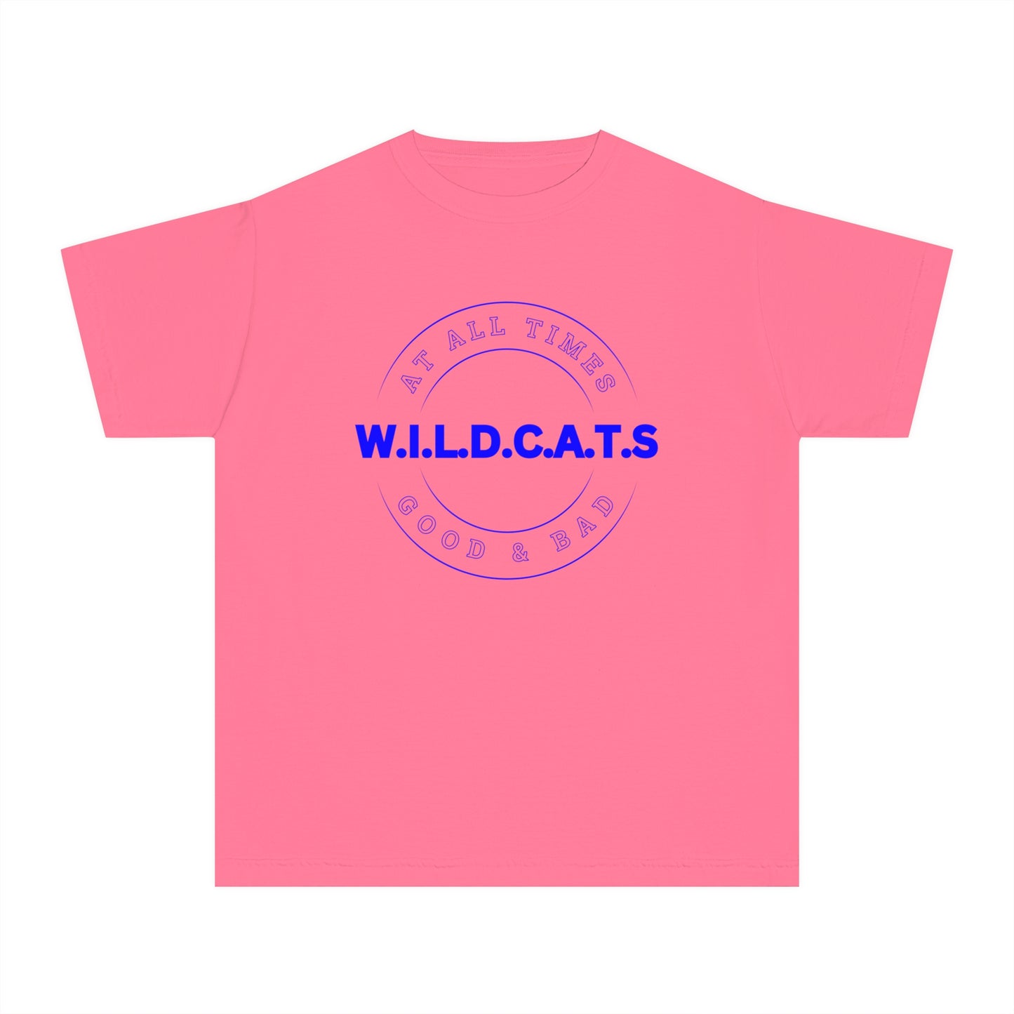 Youth Wildcats Christian Blue Letters & Picture