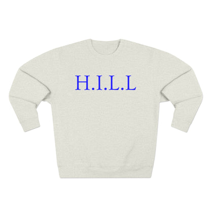 Hill Christian Blue Words Crewneck