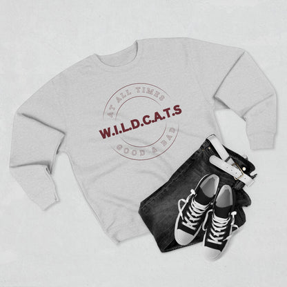 Wildcats Christian Marron Letters & Picture Crewneck