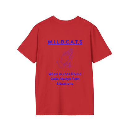 Wildcats Christian Blue Letters & Picture