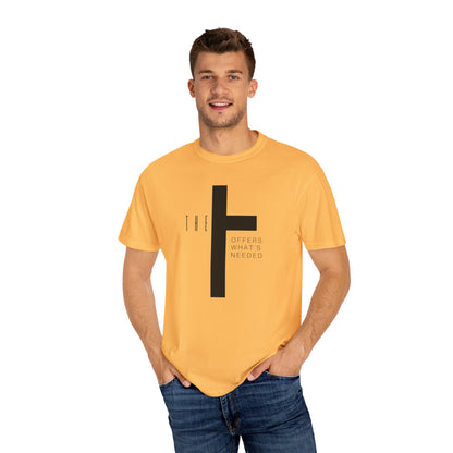 Adult T-Town Christian Black Letters & Cross