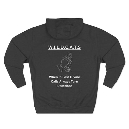 Wildcats Christian White Letters & Picture Hoodie