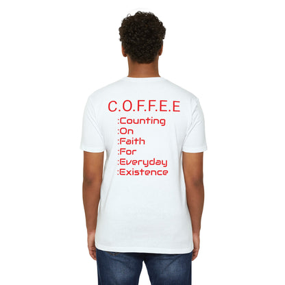 Adult Coffee Christian Red Words Only Blended