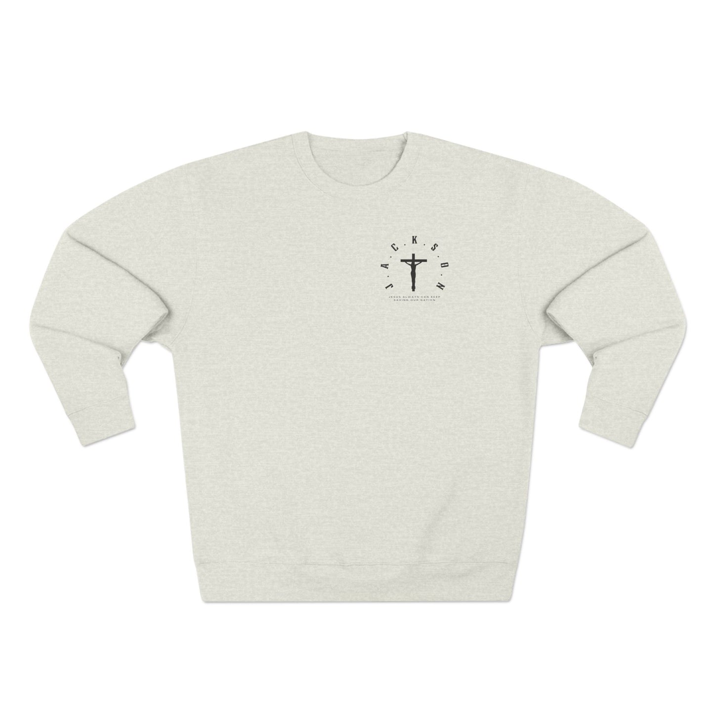 Jackson Black Cross & Letters Crewneck