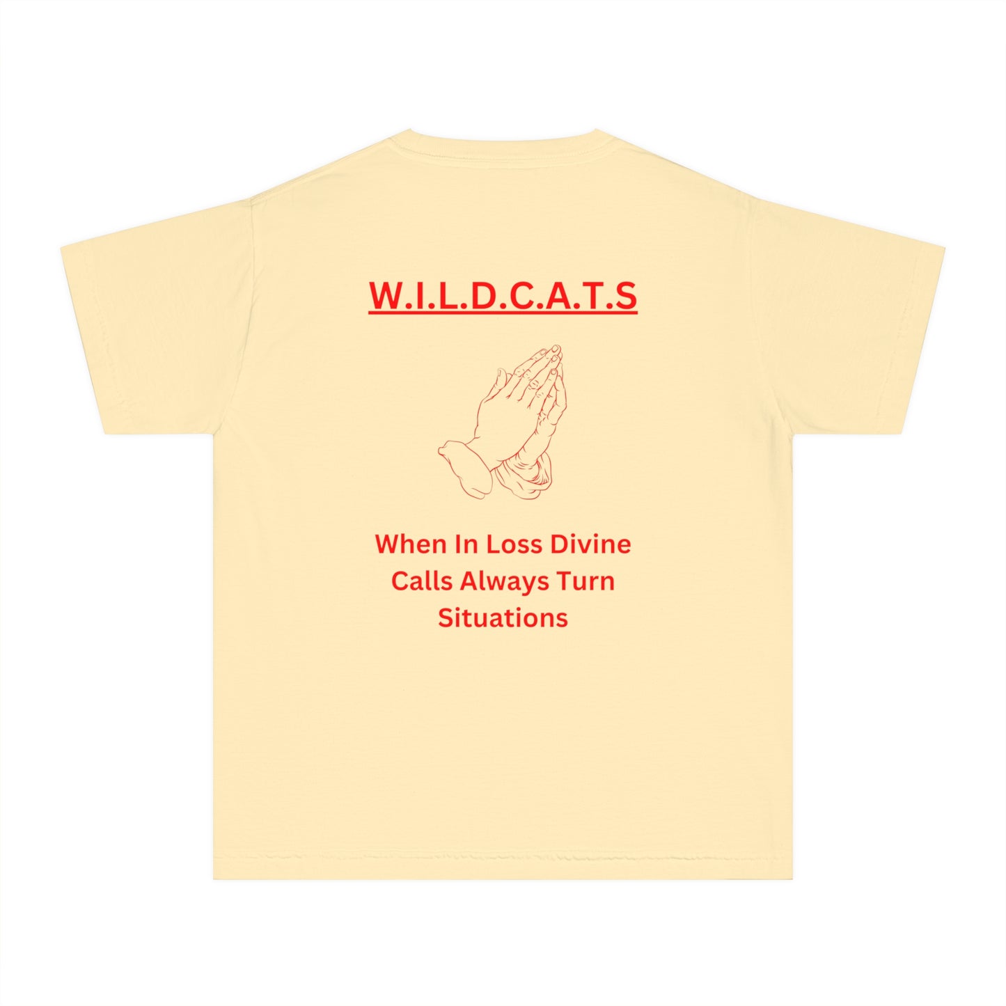 Youth Wildcats Christian Red Letters & Picture