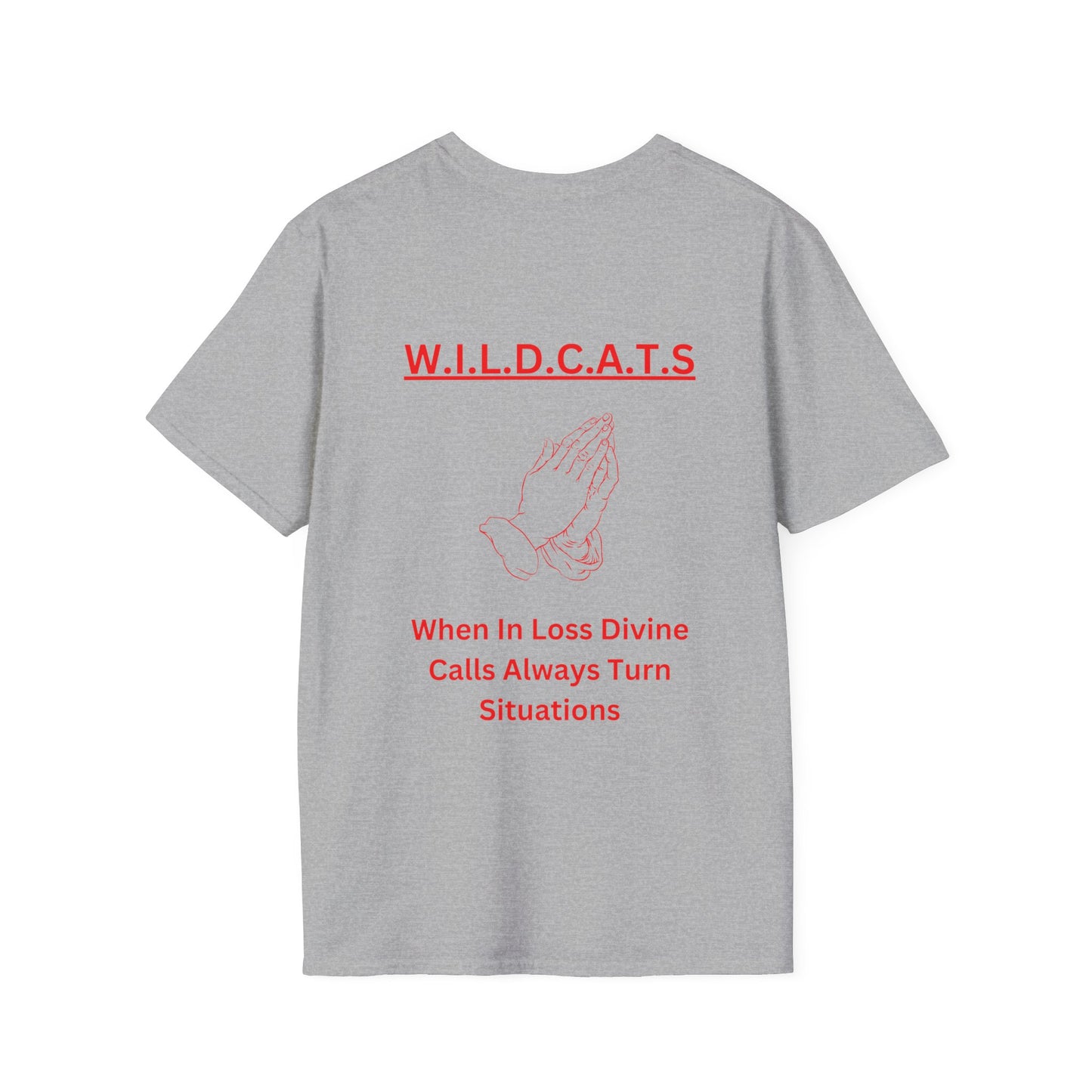 Wildcats Christian Red Letters & Picture