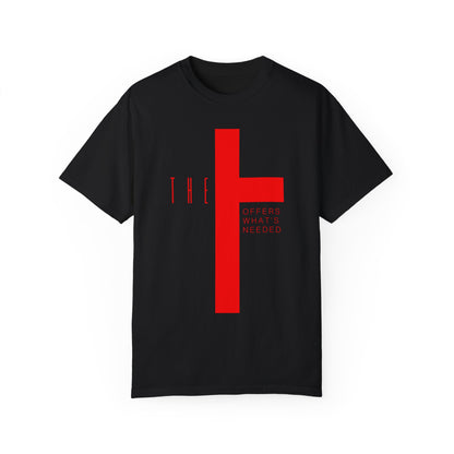 Adult T-Town Christian Red Letters & Cross