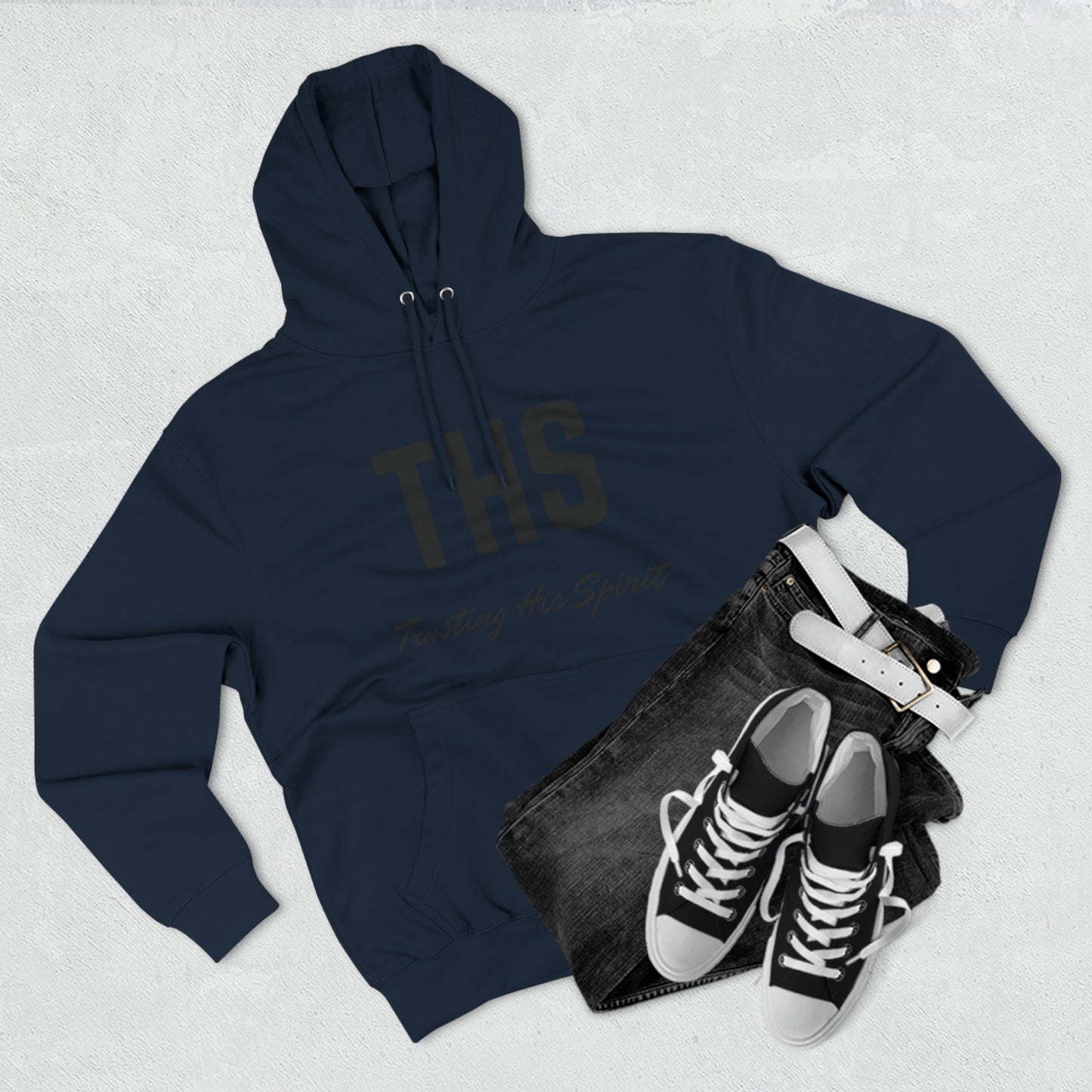 Adult THS Christian  Black Letters Hoodie