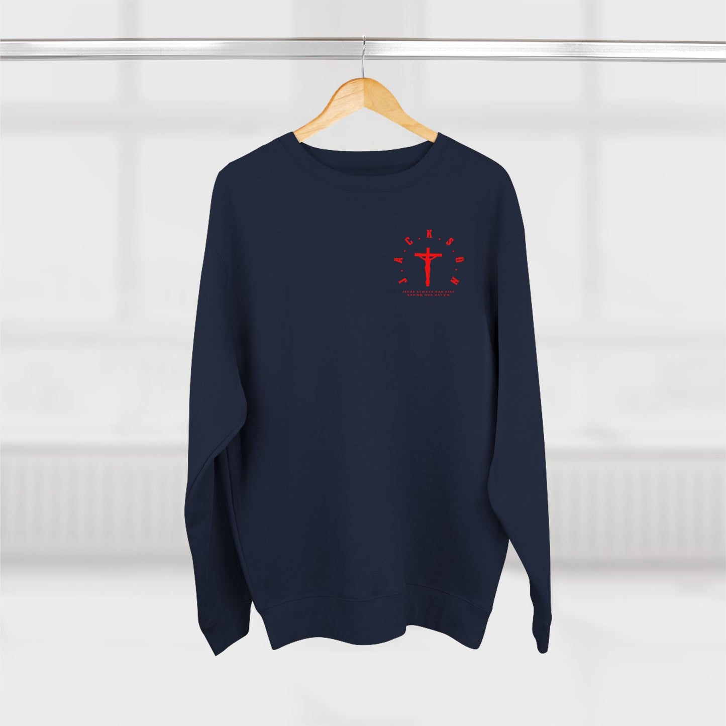 Jackson Red Cross & Letters Crewneck