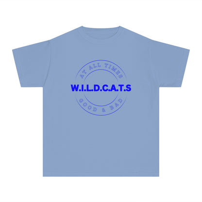 Youth Wildcats Christian Blue Letters & Picture