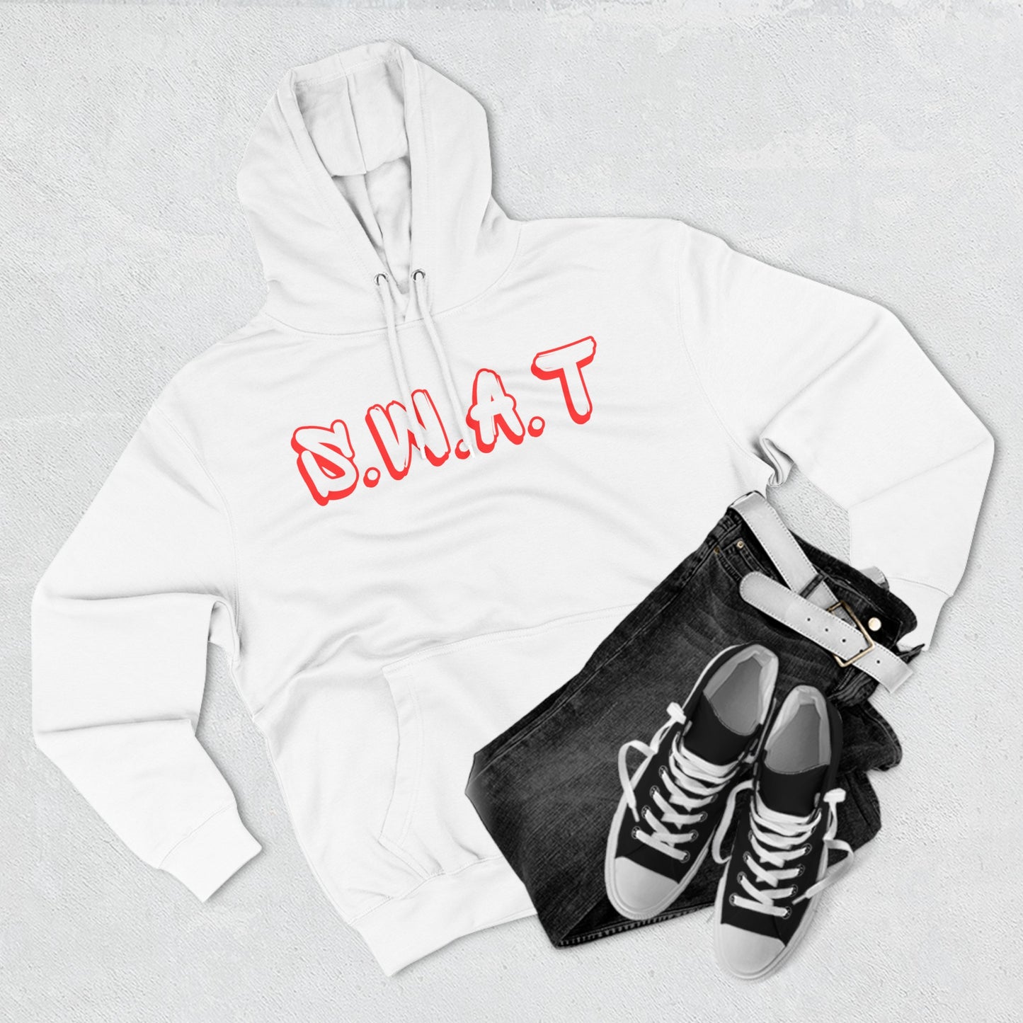 Swat Christian Red Words Hoodie