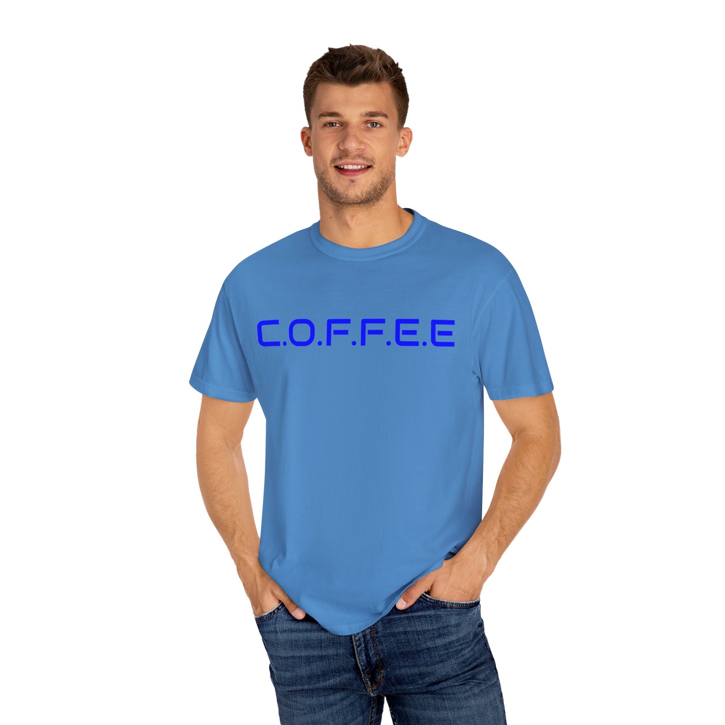 Adult Coffee Christian Blue Words Only