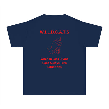 Youth Wildcats Christian Red Letters & Picture